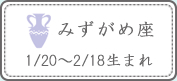 みずがめ座 1/20～2/18生まれ