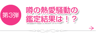 第3弾　噂の熱愛報道の鑑定結果は？