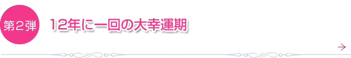 第2弾　12年に一回の大幸運期